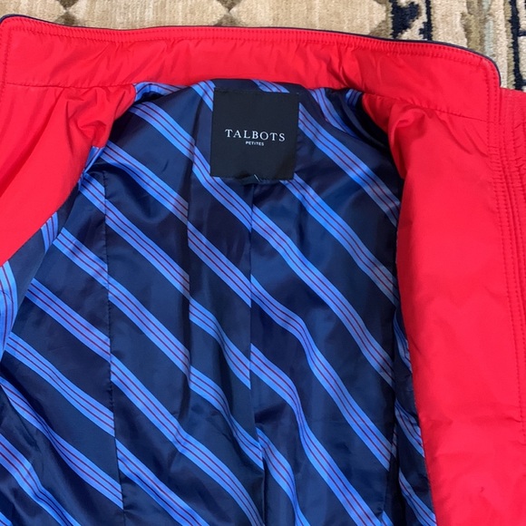 TALBOTS red quilted jacket - Picture 6 of 9